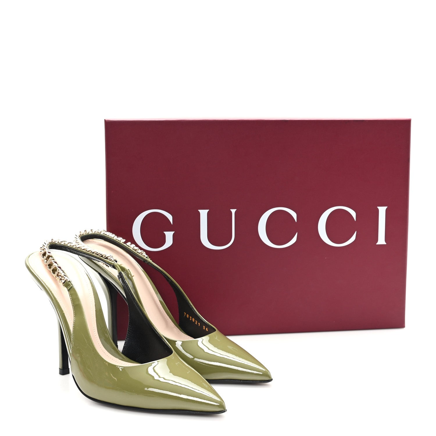 Vernice Crystal Nappa Charlotte Signoria 105 Slingback Pumps 36 Herbs Light Green