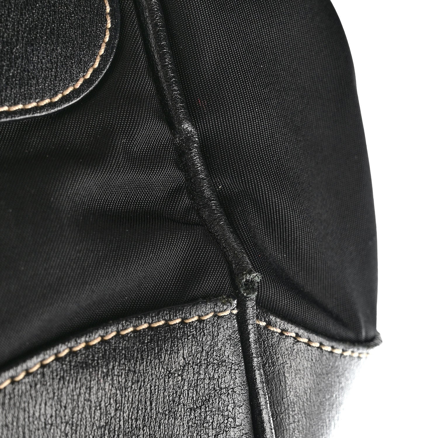 Tessuto Nylon Moon Shoulder Bag Black