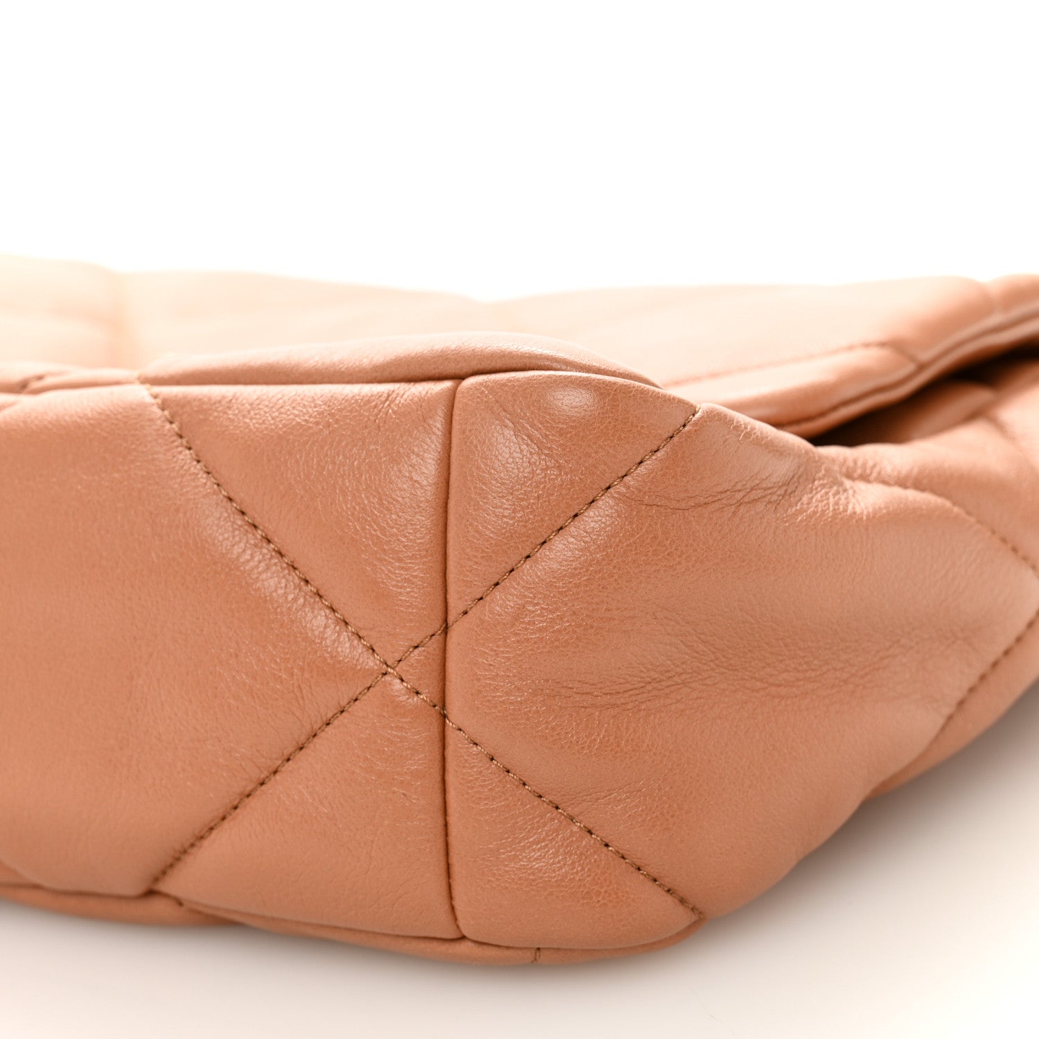 Lambskin Quilted Large Chanel 19 Flap Brown