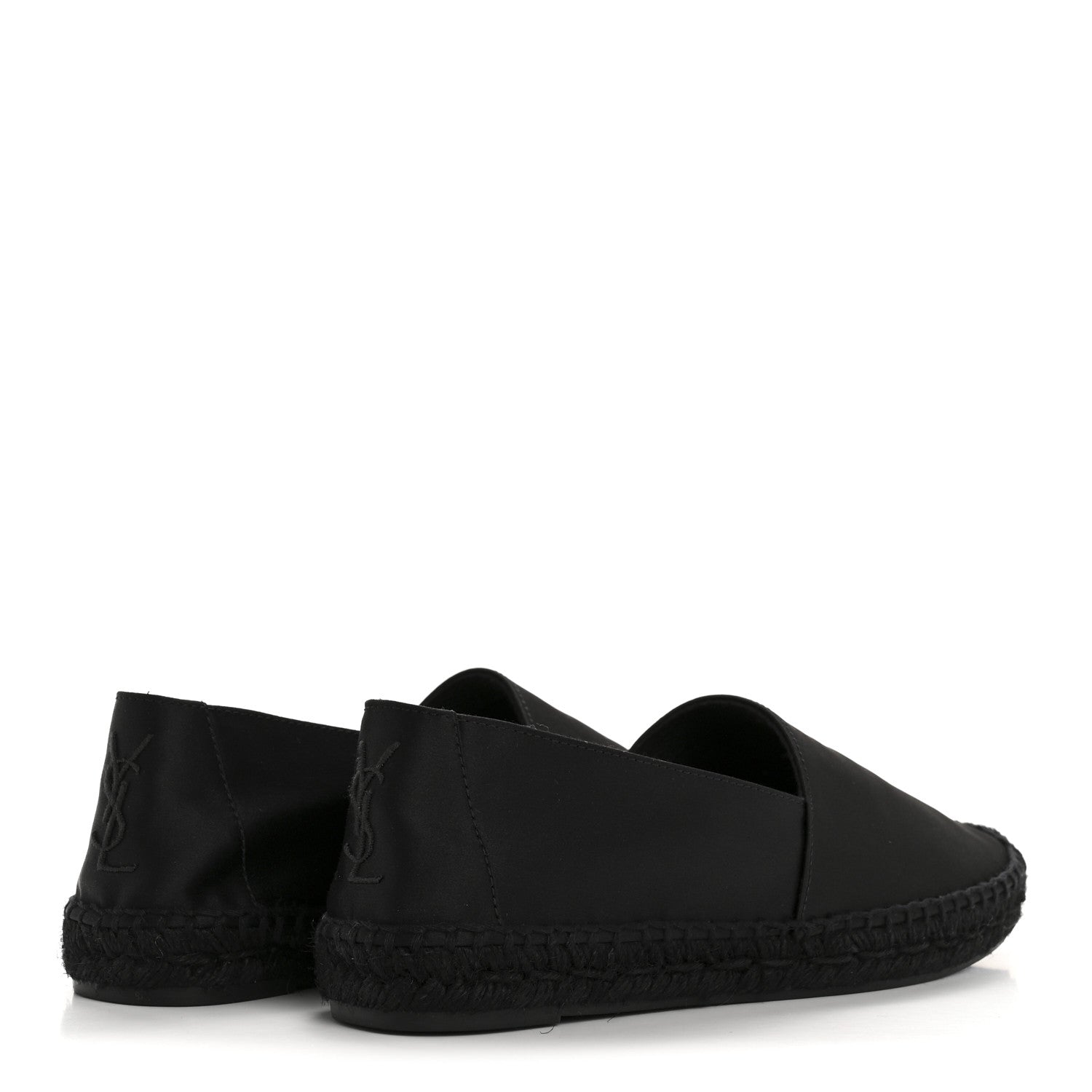 Crepe Satin Elba Espadrilles 38 Black
