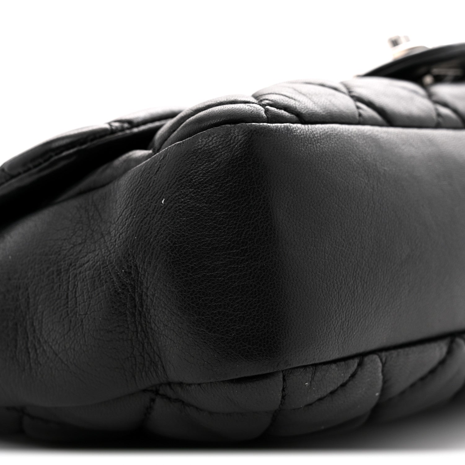 Lambskin Quilted Medium Coco Rain Flap Black