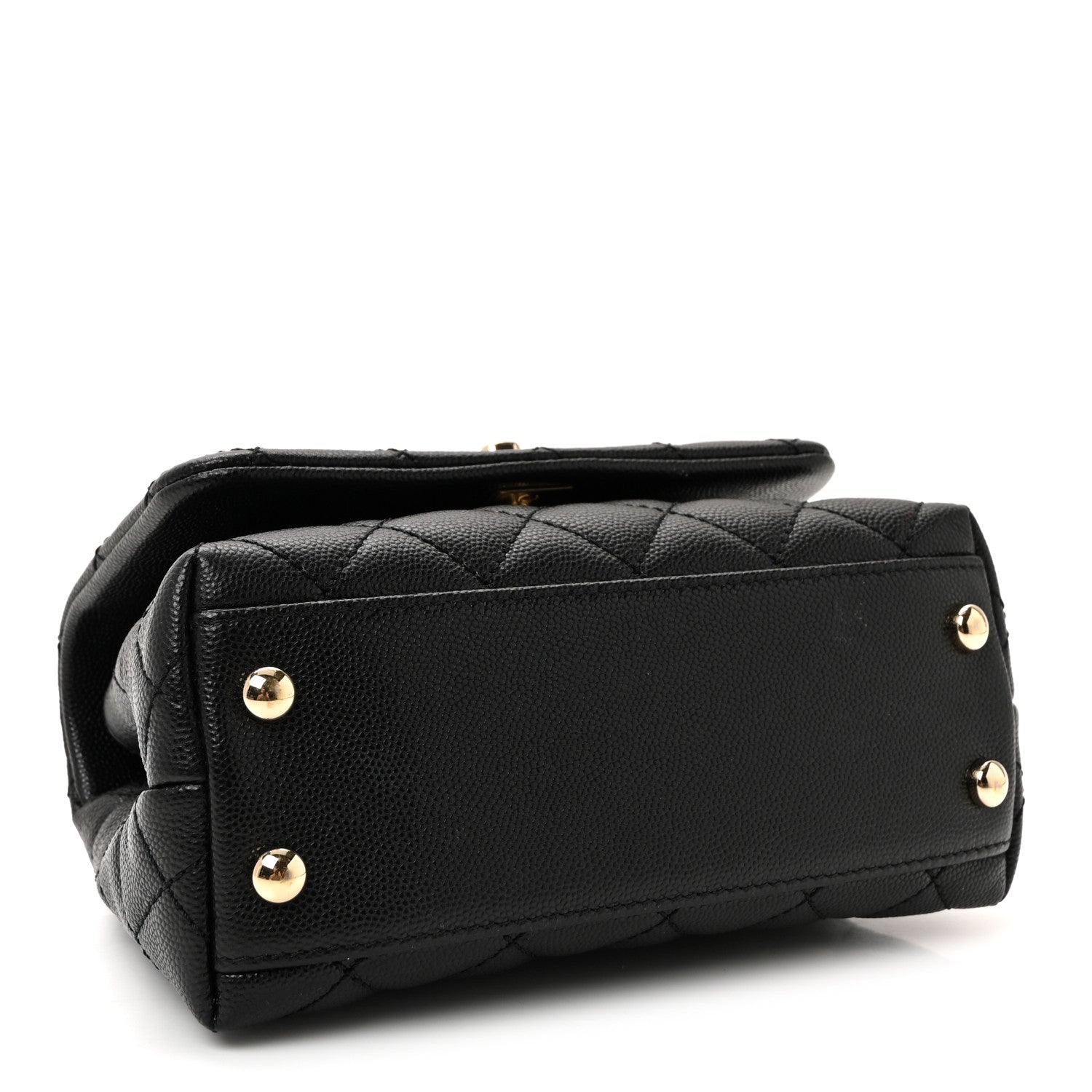 Caviar Quilted Extra Mini Coco Handle Flap Black