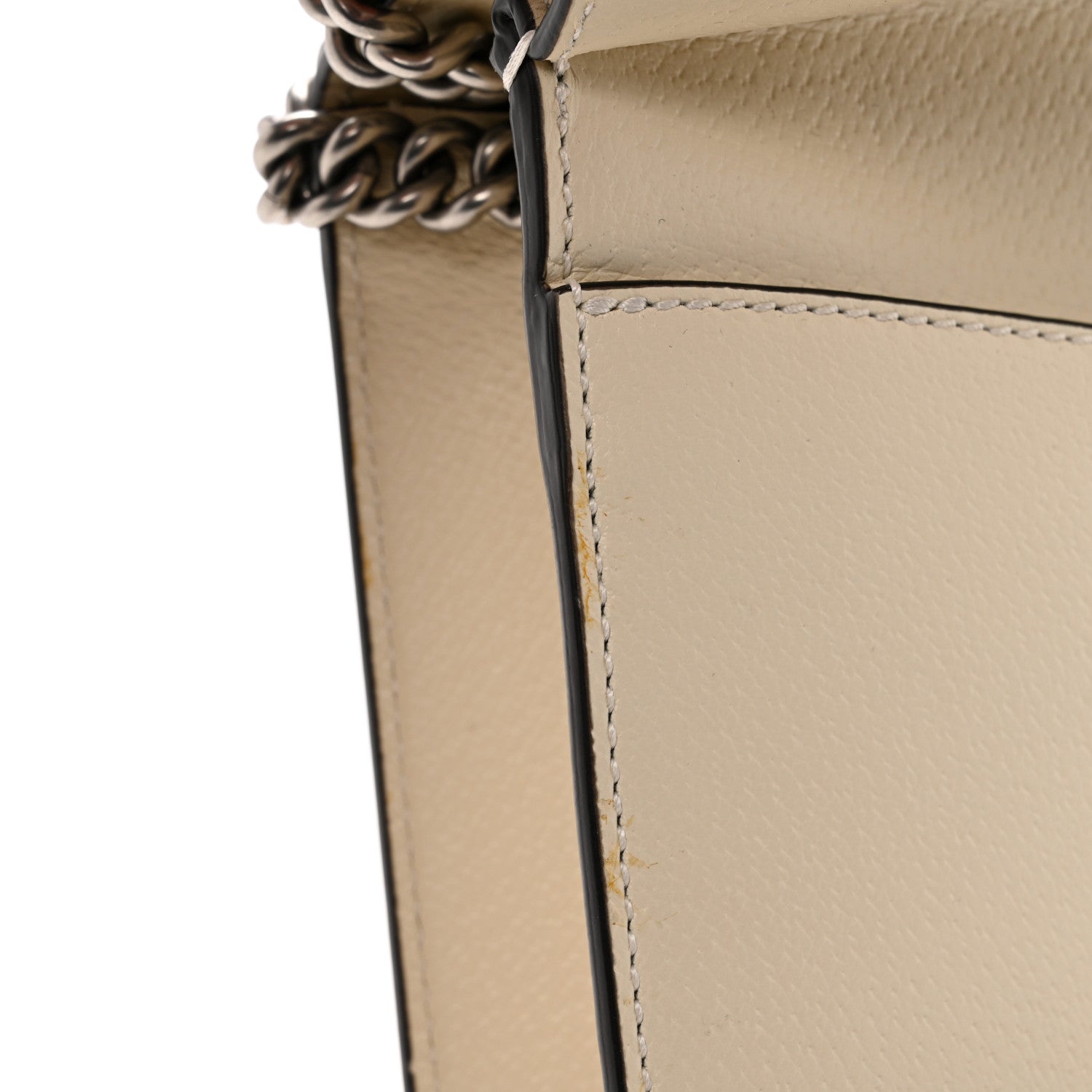 Textured Calfskin Crystal Mini Dionysus Shoulder Bag Mystic White