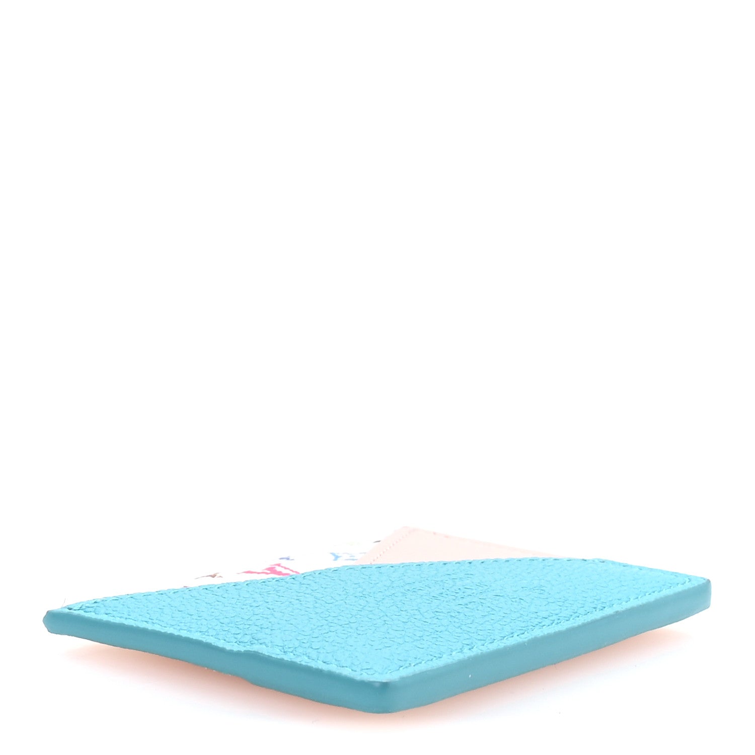 LV X TM Monogram Multicolor Criss-Cross Card Holder Kabira Blue Rose
