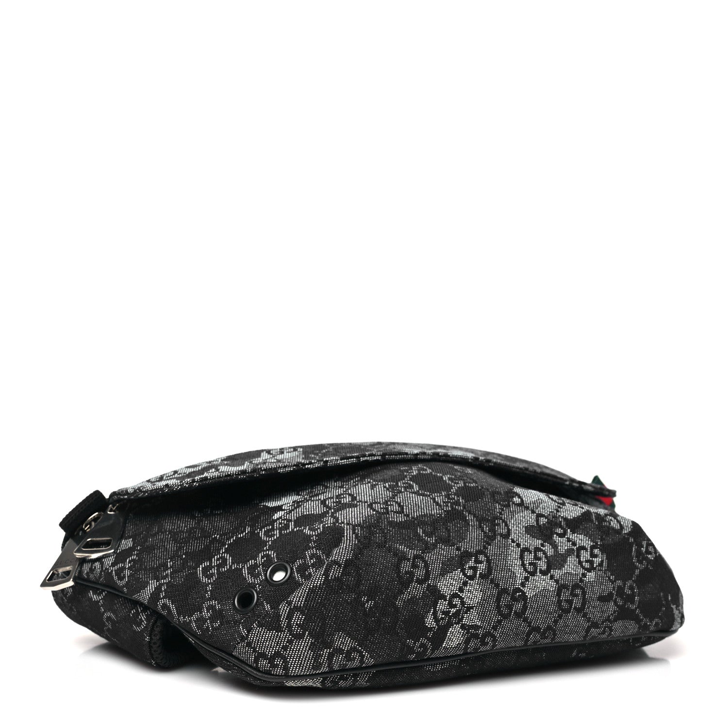 Denim Monogram Web Belt Bag Blue Multicolor