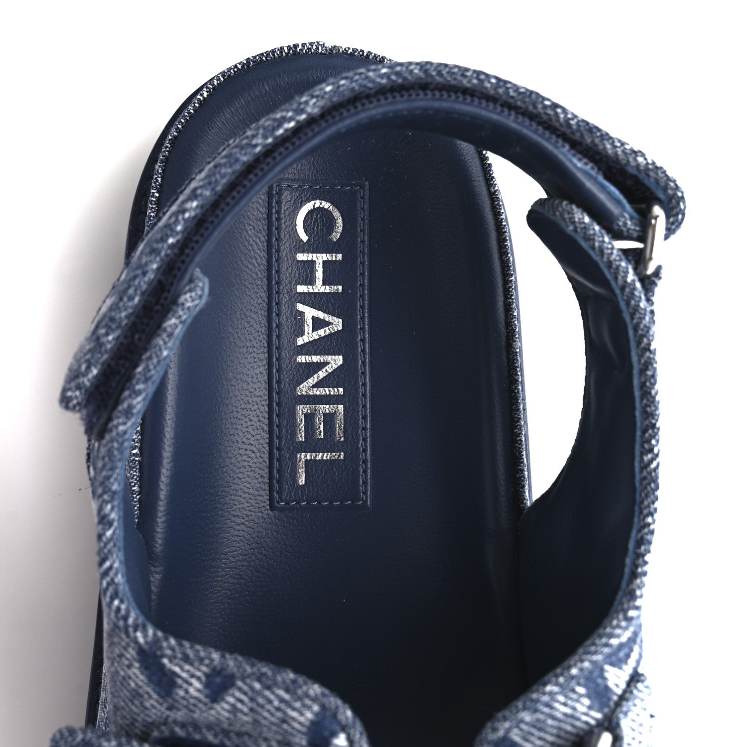 Denim CC Dad Sandals 39.5 Blue