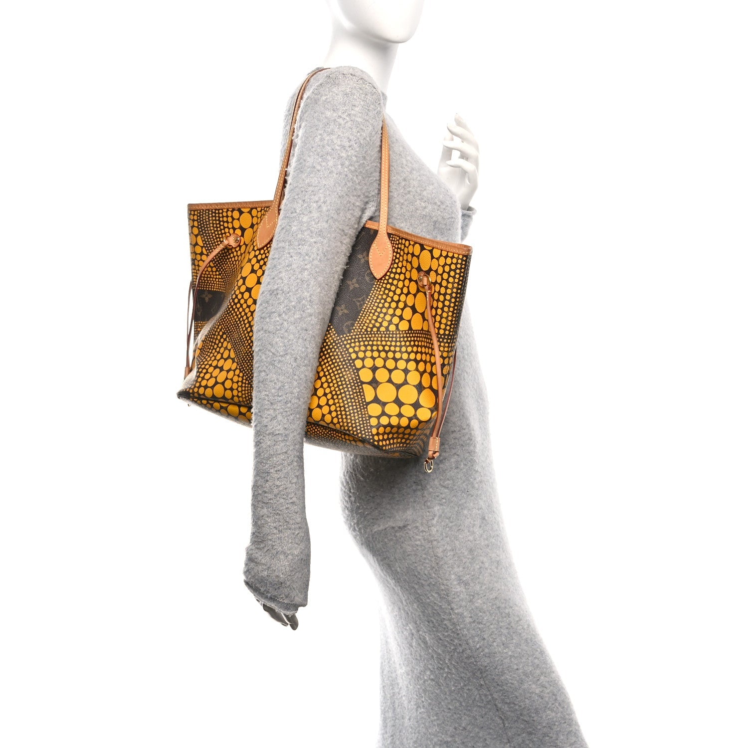 Monogram Kusama Waves Neverfull MM Yellow