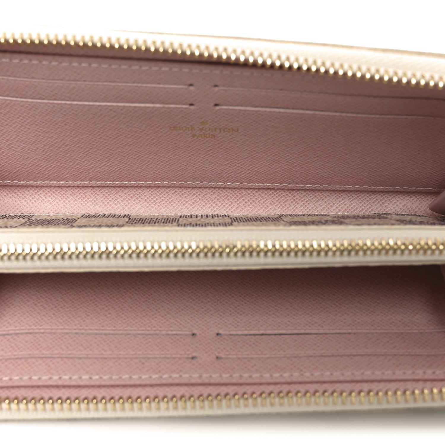 Damier Azur Clemence Wallet Rose Ballerine