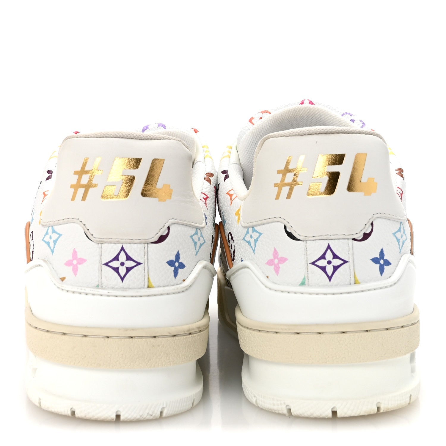 LV X TM Calfskin Monogram Multicolor Womens LV Trainer Sneakers 37.5 White