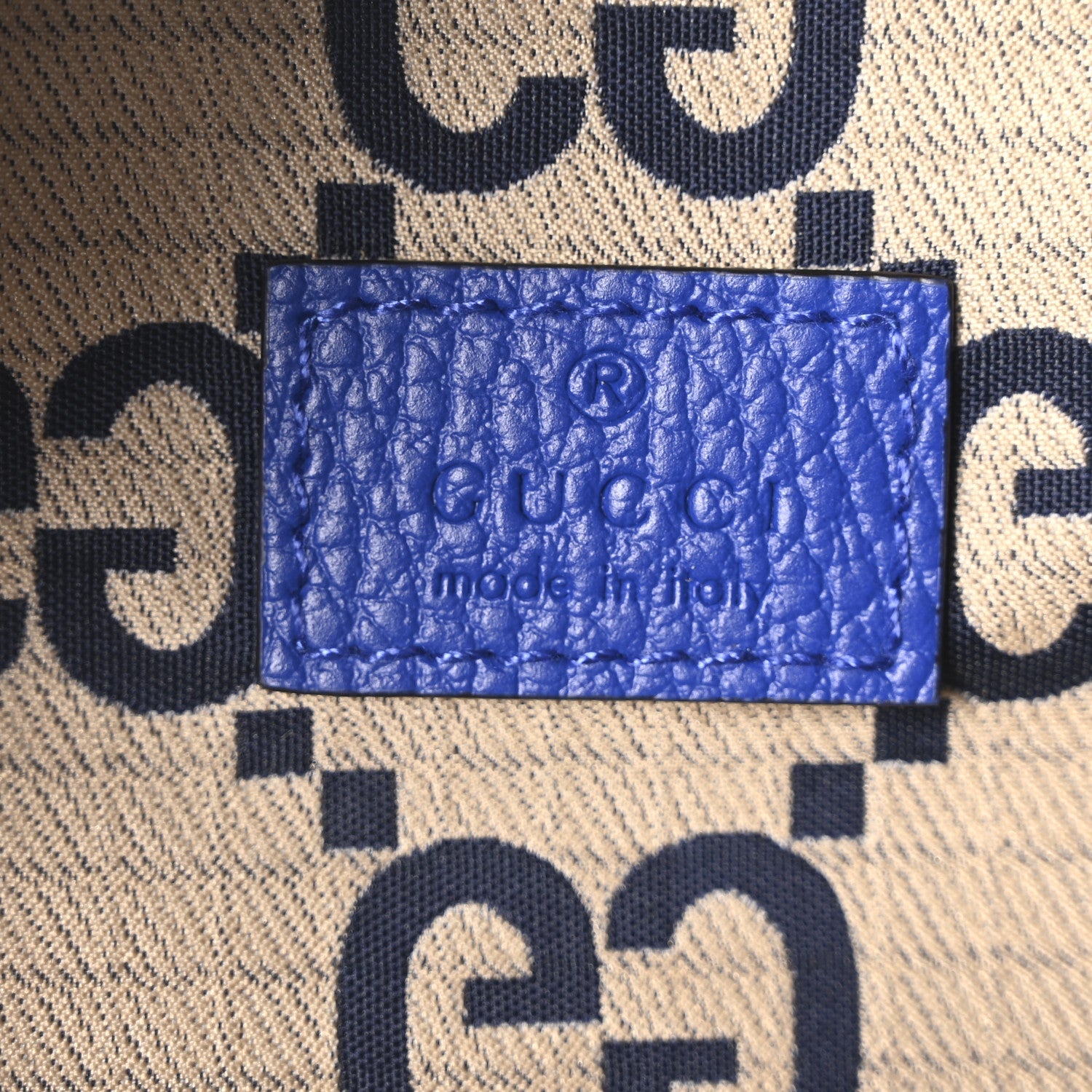 Recycled Polyester Monogram Jumbo GG Belt Bag Blue