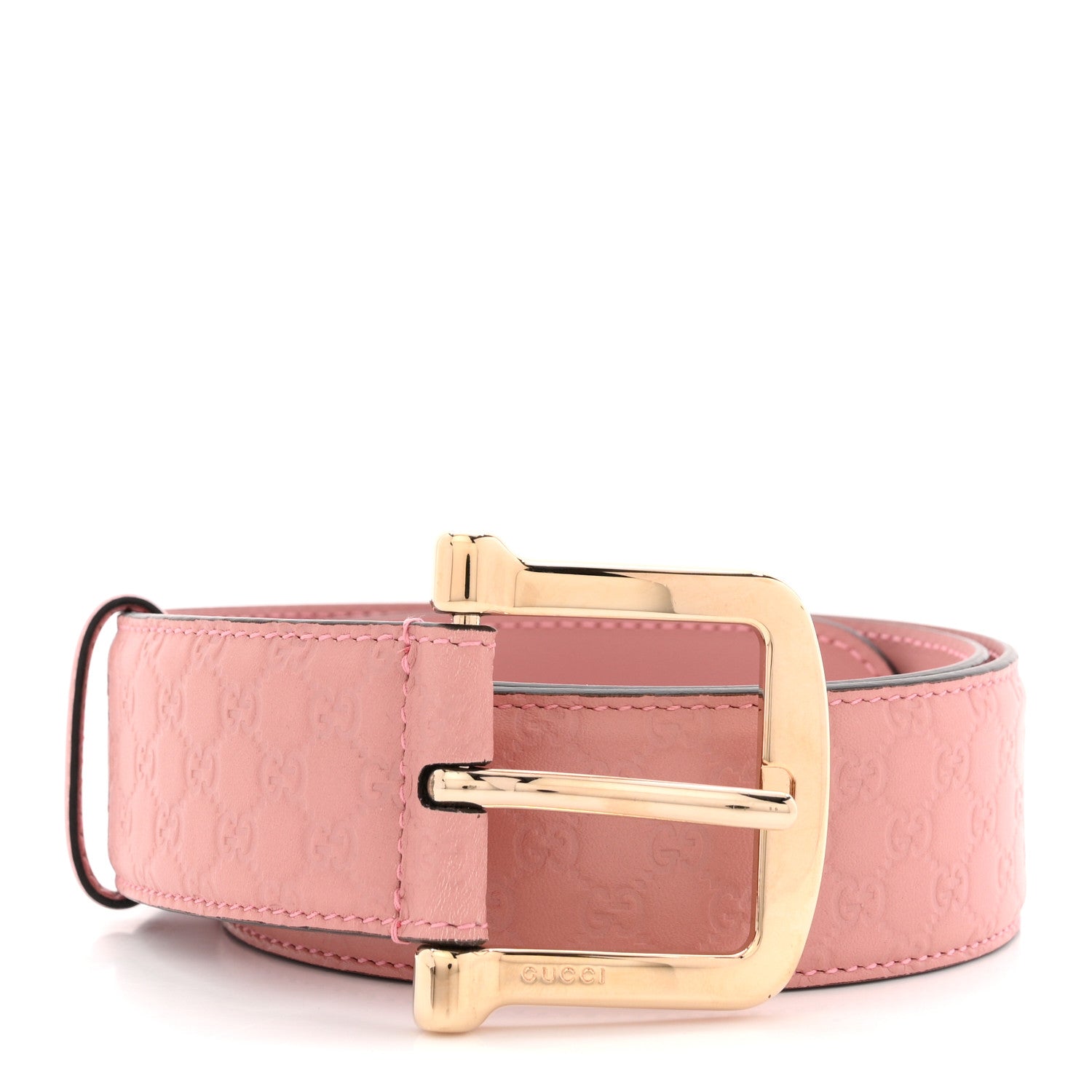 Soft Microguccissima Margaux Calfskin Belt 80 32 Soft Pink