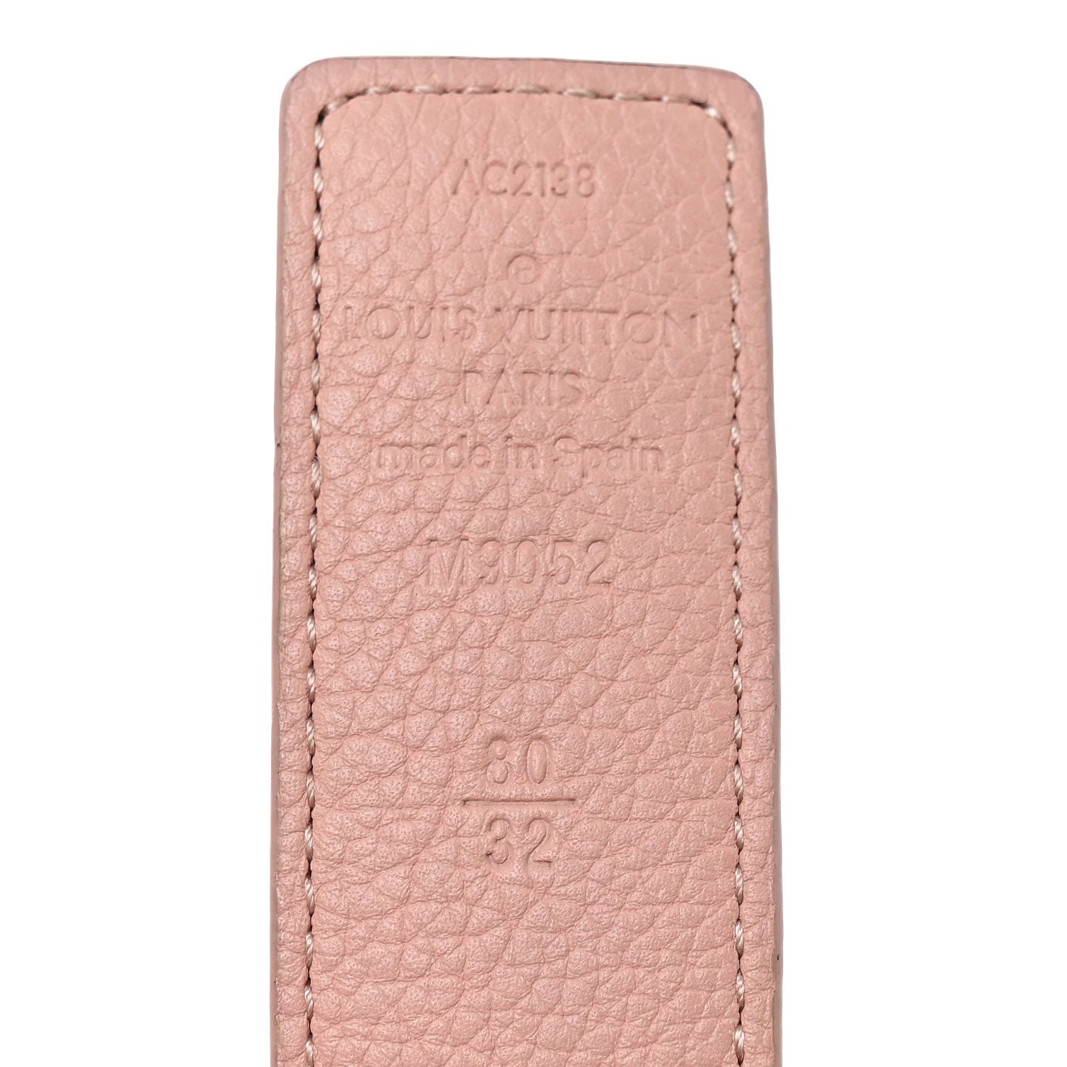 Calfskin Monogram 30mm LV Initiales Reversible Belt 80 32 Rose Ballerine