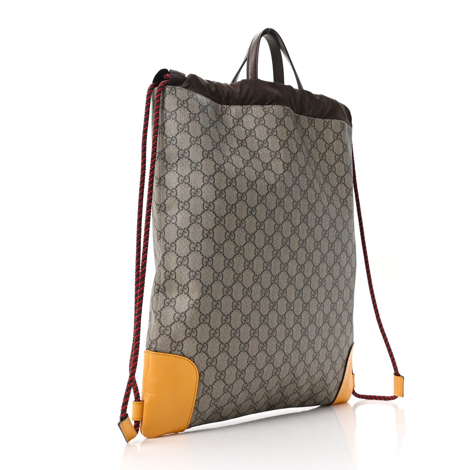 GG Supreme Monogram Neo Vintage Drawstring Backpack Beige New Acero Crop