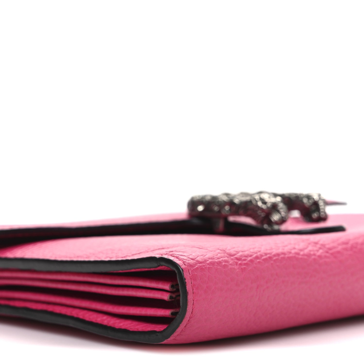 Dollar Calfskin Crystal Mini Dionysus Chain Wallet Box Pink