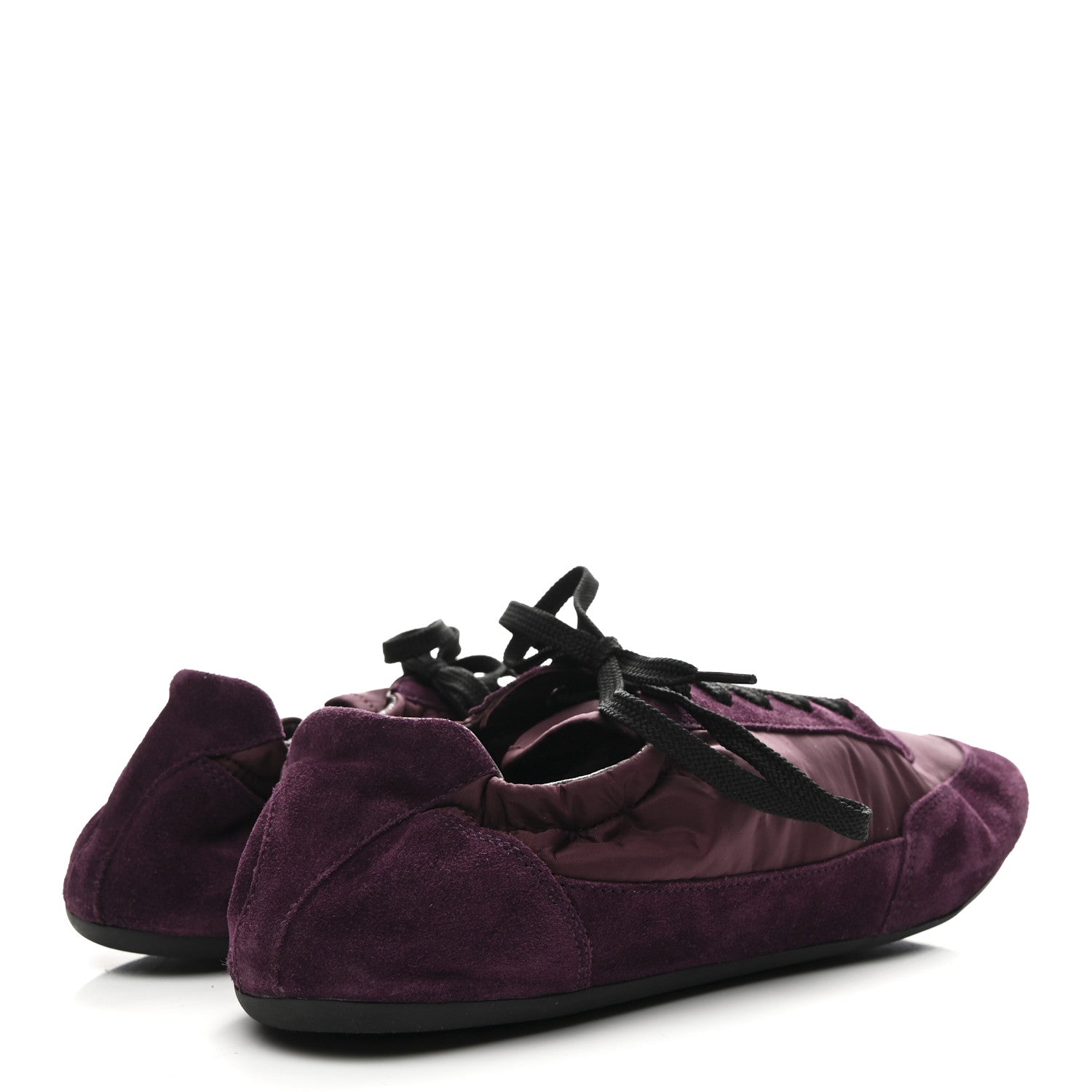 Re-Nylon Suede Collapse Sneakers 39.5 Bordeaux