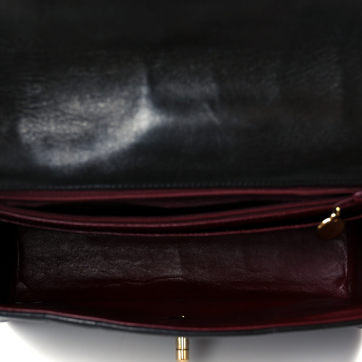 Lambskin Vertical Quilted CC Flap Shoulder Bag Brown