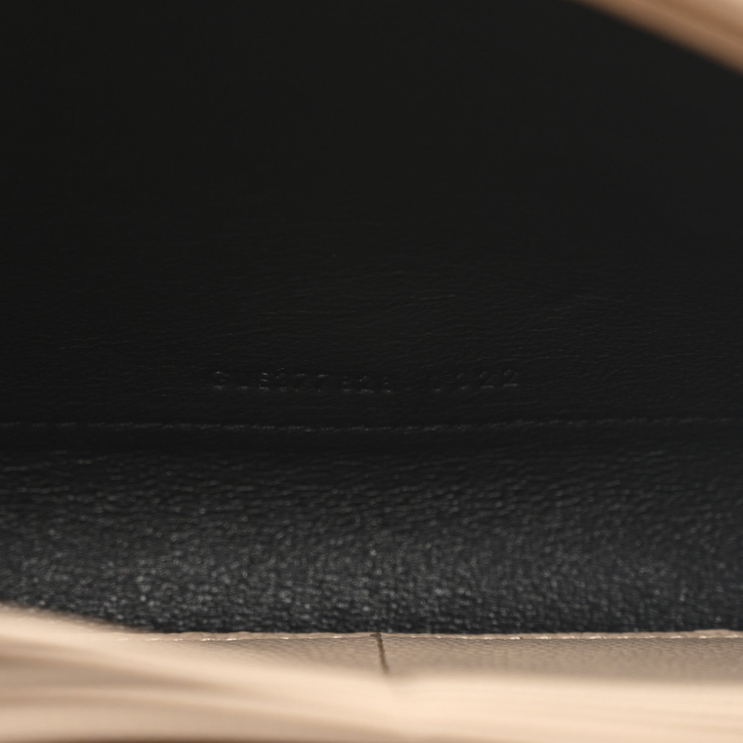 Grain De Poudre Matelasse Chevron Monogram Chain Wallet Dark Beige
