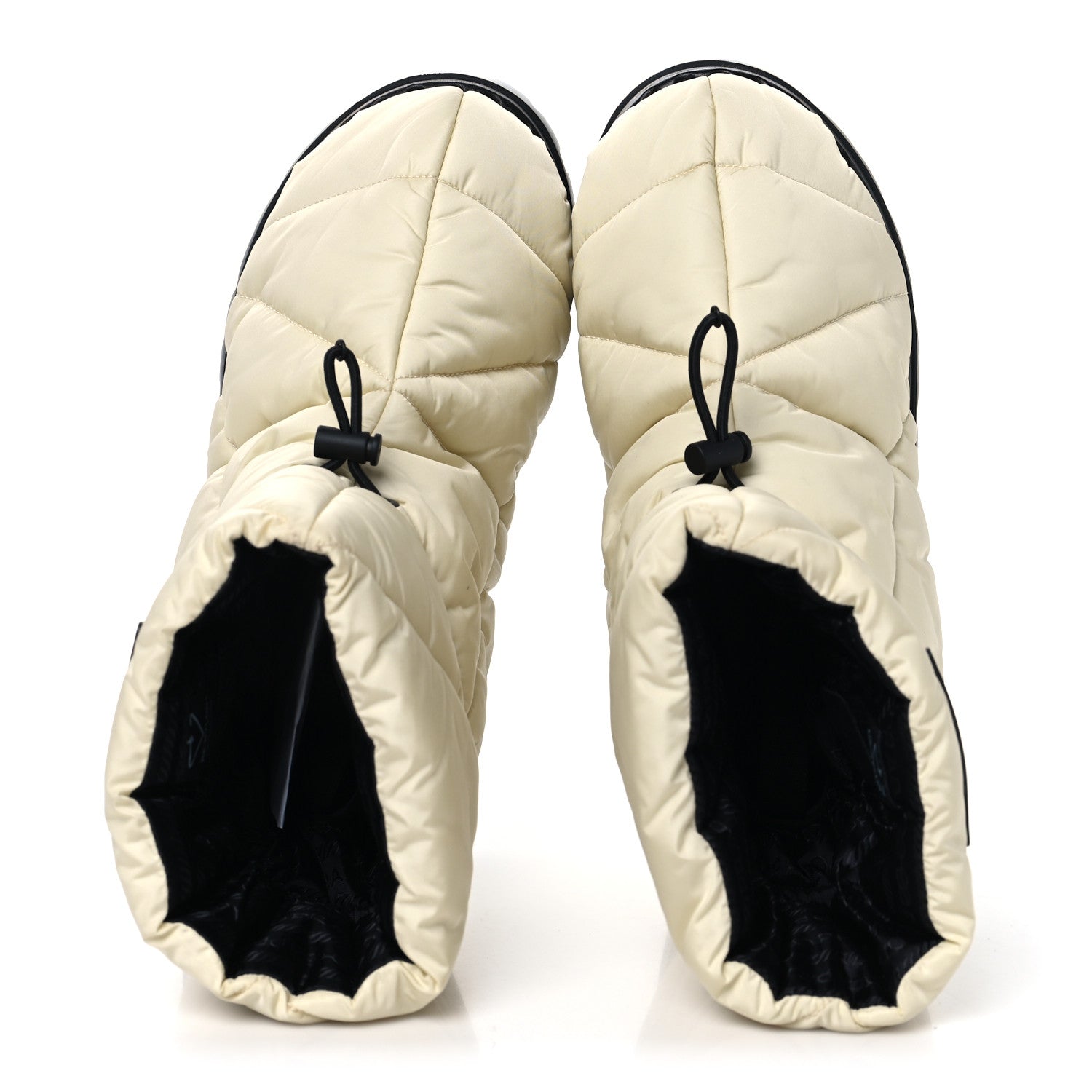 Re-Nylon Piuma Triangle Logo Padded Drawcord 20mm Snow Boots 37 Avorio