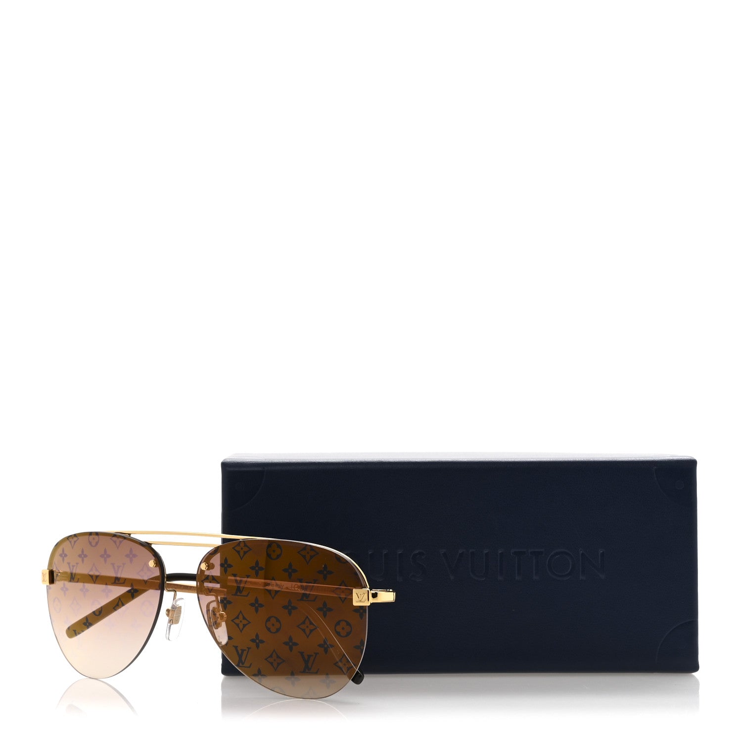 Metal Clockwise Sunglasses Z1020E Gold Brown