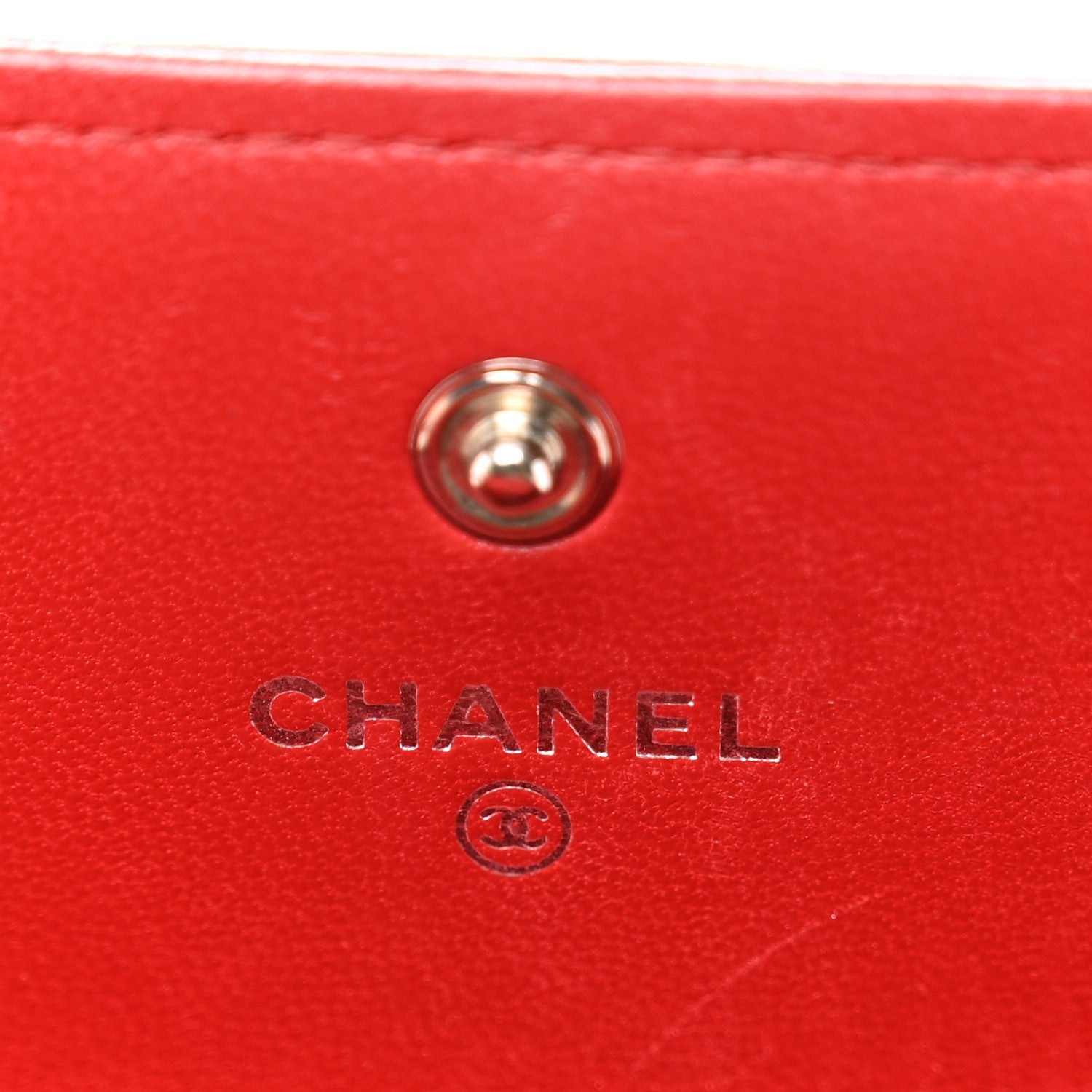 Lambskin Quilted Boy Flap Wallet Red