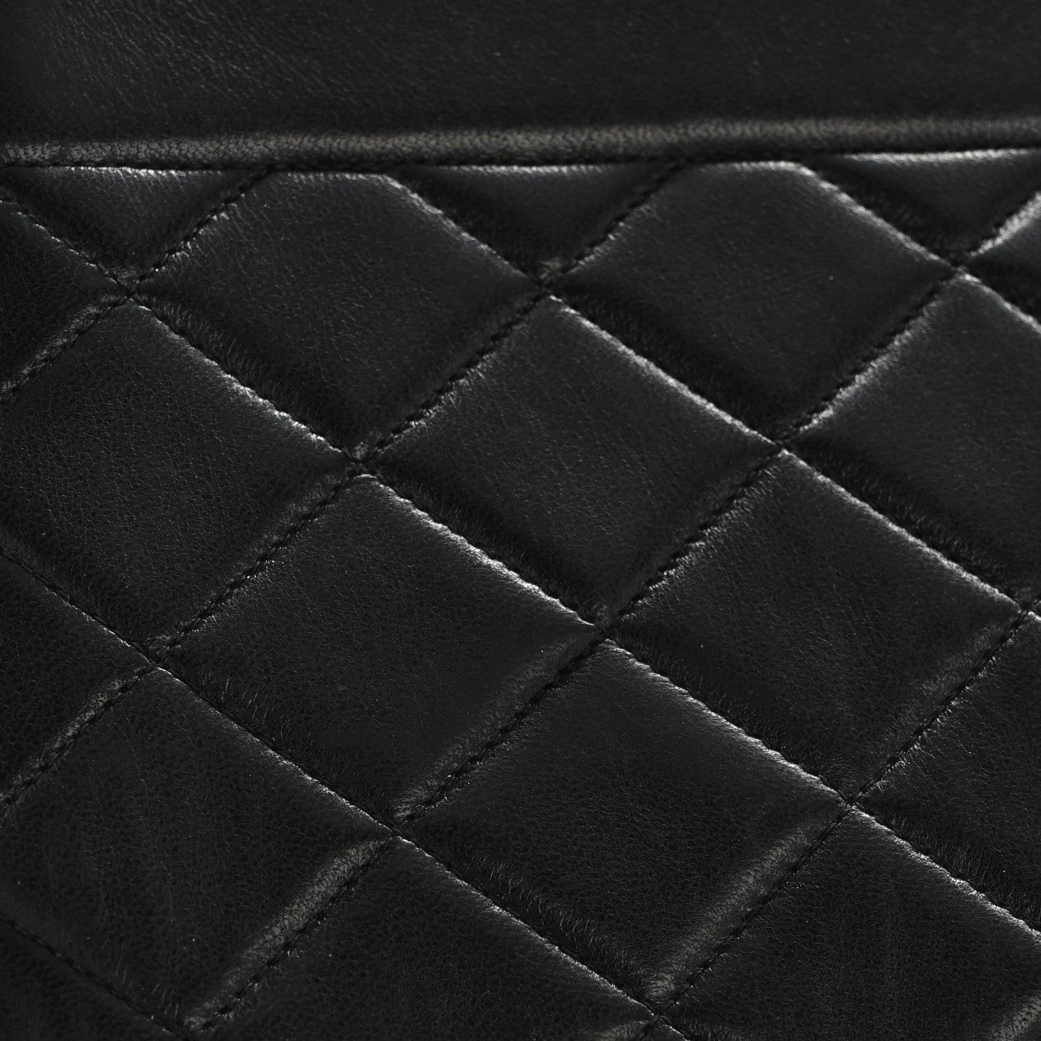 Lambskin Quilted Medium Single Flap Black