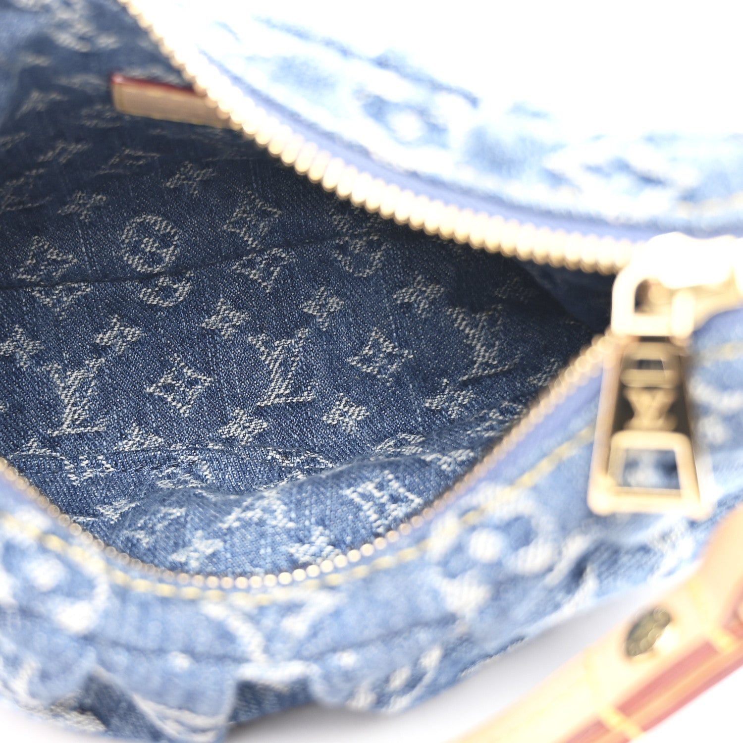 Monogram Denim Pochette Valley Blue
