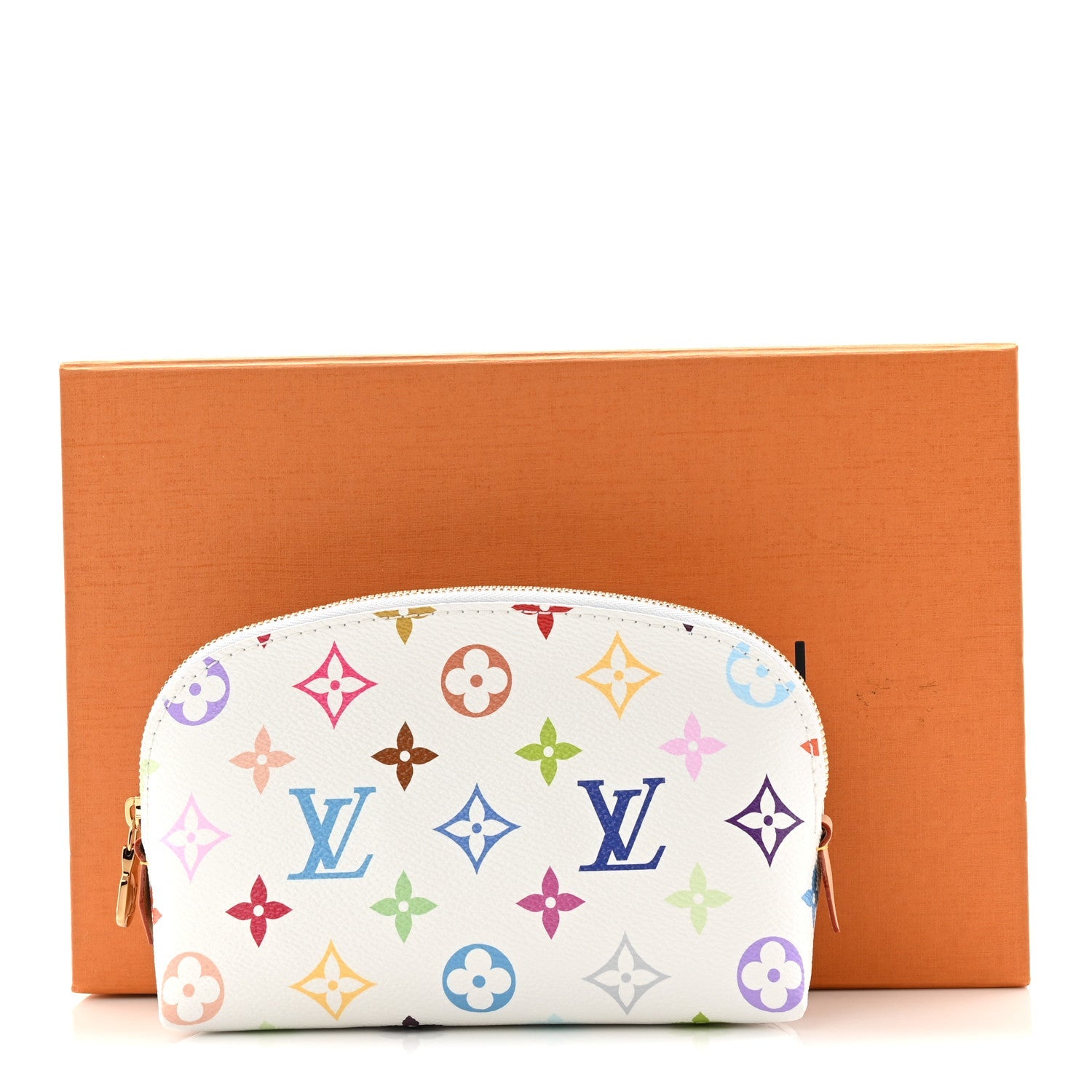 LV x TM Monogram Multicolor Cosmetic Pouch PM White