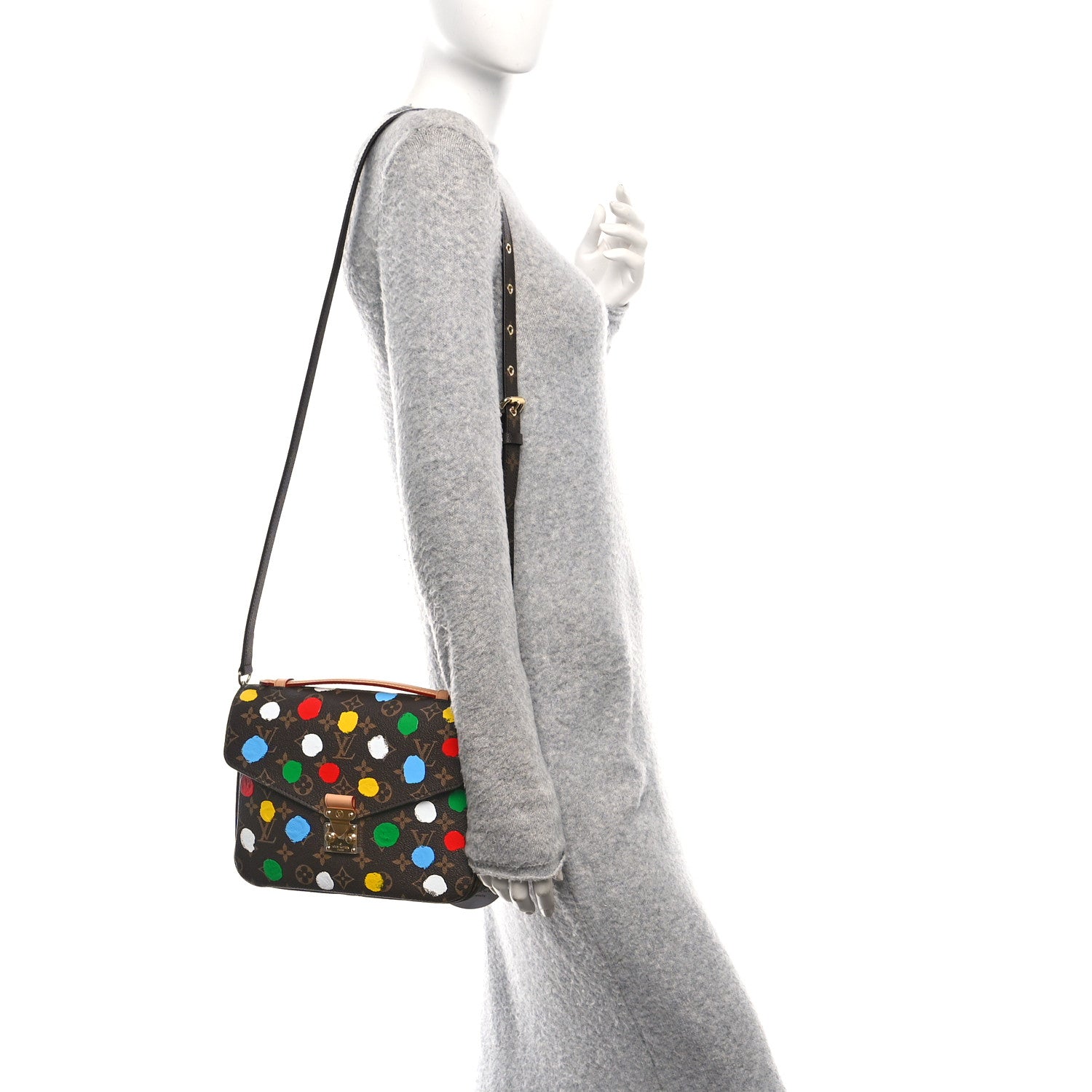 LV x YK Monogram Painted Dots Pochette Métis