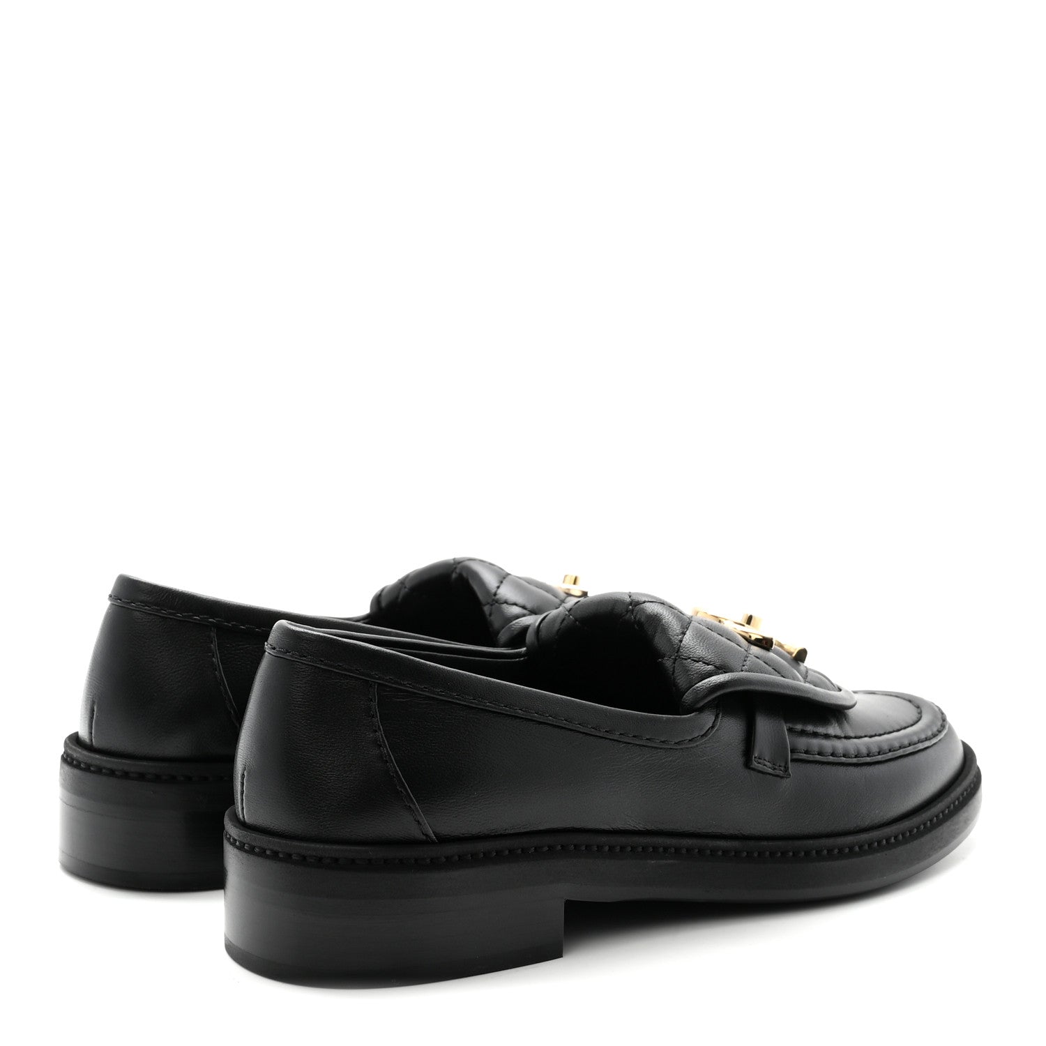 Lambskin Quilted CC Turnlock Loafers 36 Black