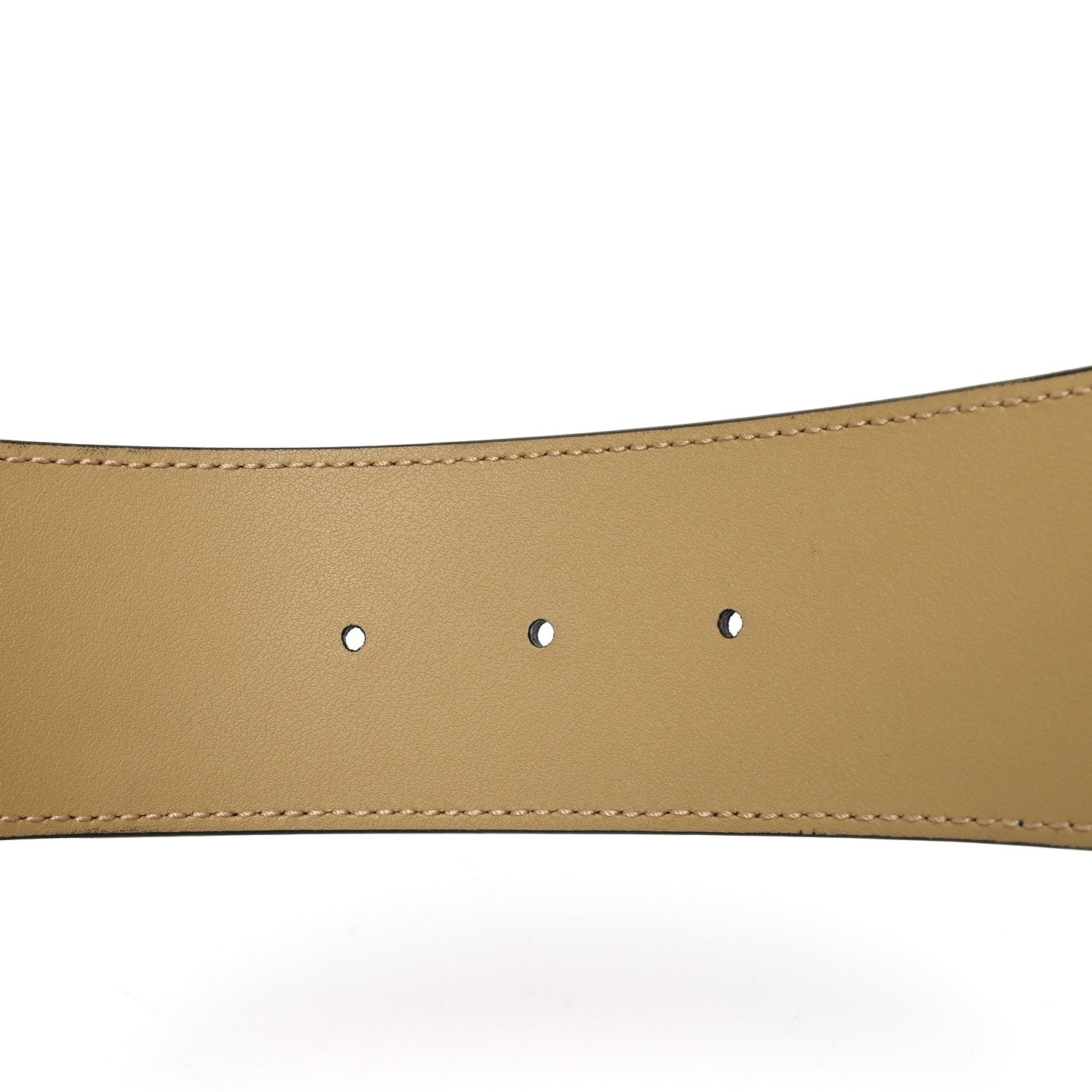 Calfskin Striped Textured Double G 50mm Belt 95 38 Black Beige