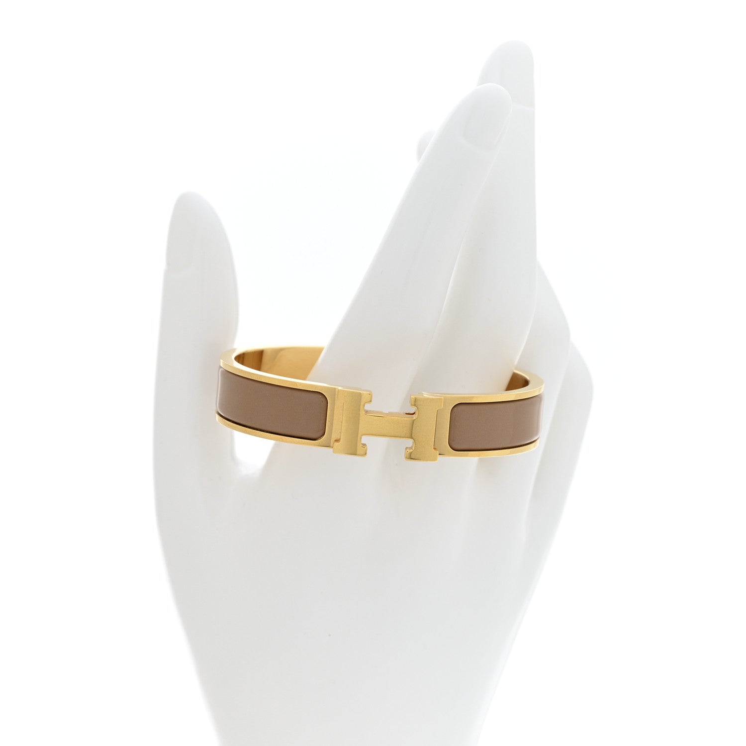 Enamel Narrow Clic Clac H Bracelet PM Chataigne