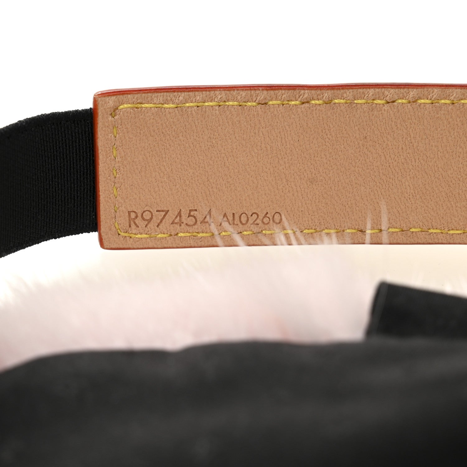 Monogram Mink Fur Sleep Mask Light Pink