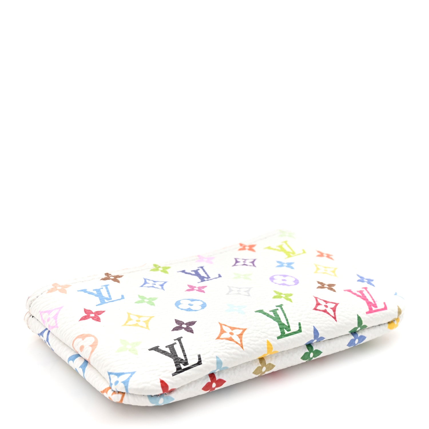 LV X TM Monogram Multicolor Key Pouch White