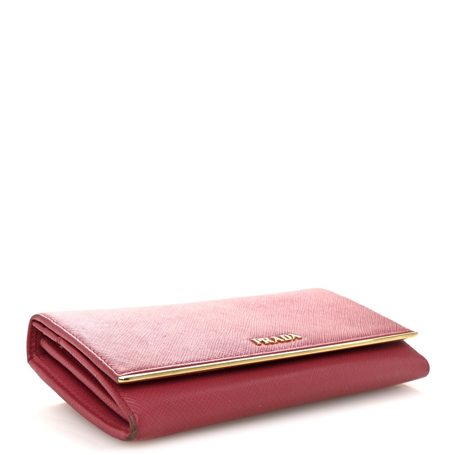 Saffiano Metal Continental Flap Wallet Peonia