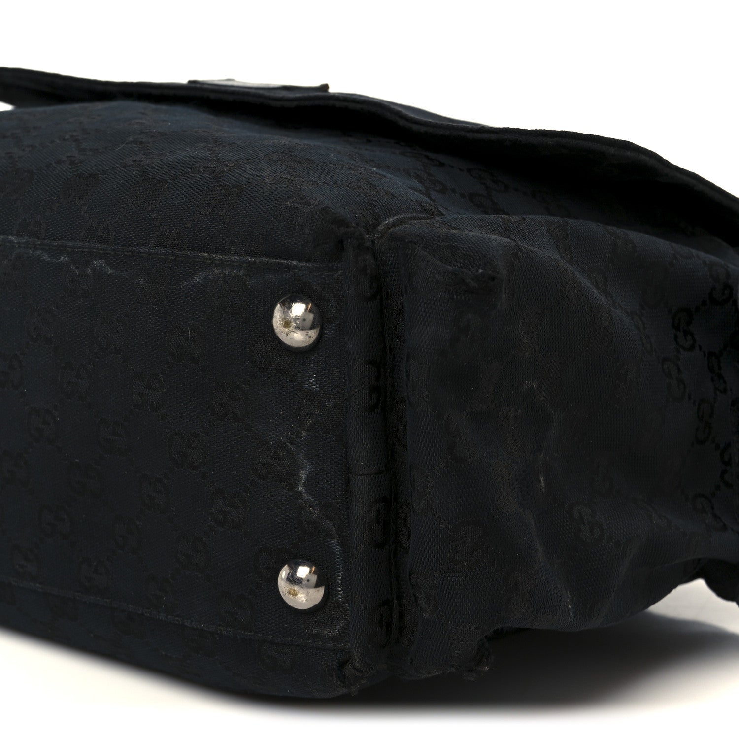 Monogram Diaper Messenger Bag Black