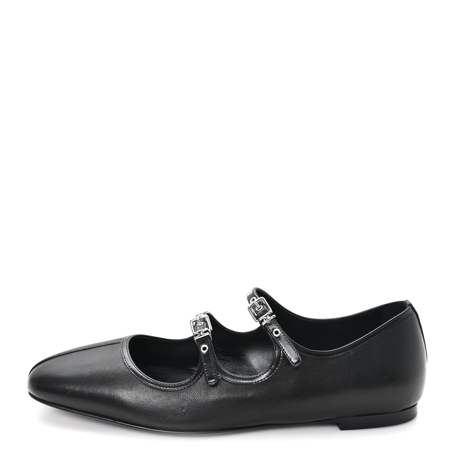 Nappa Toscan Calfskin Lilia Ballet Flats 38 Black