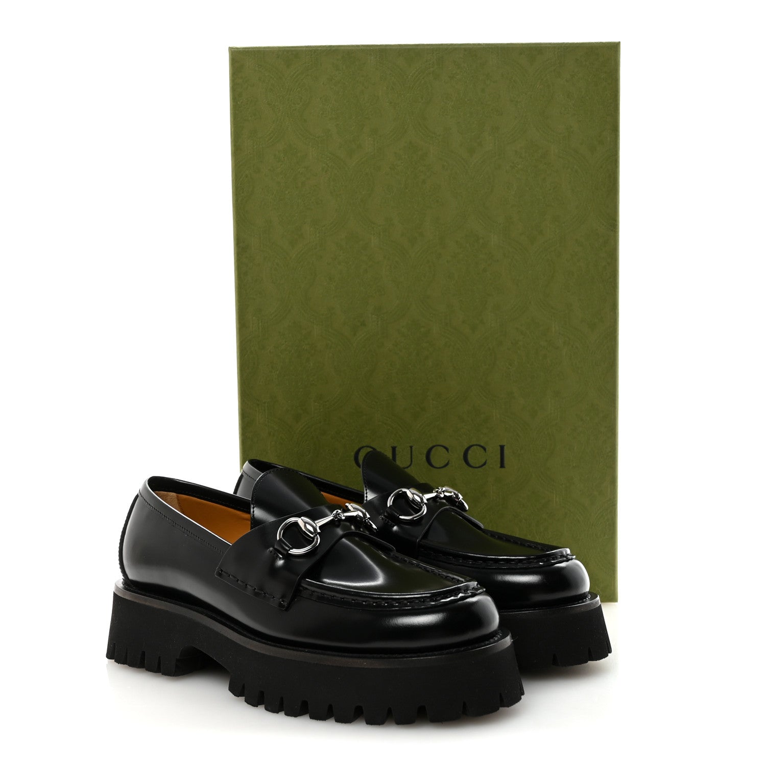 Cordovan Lux Womens Horsebit 45mm Platform Loafers 37 Black