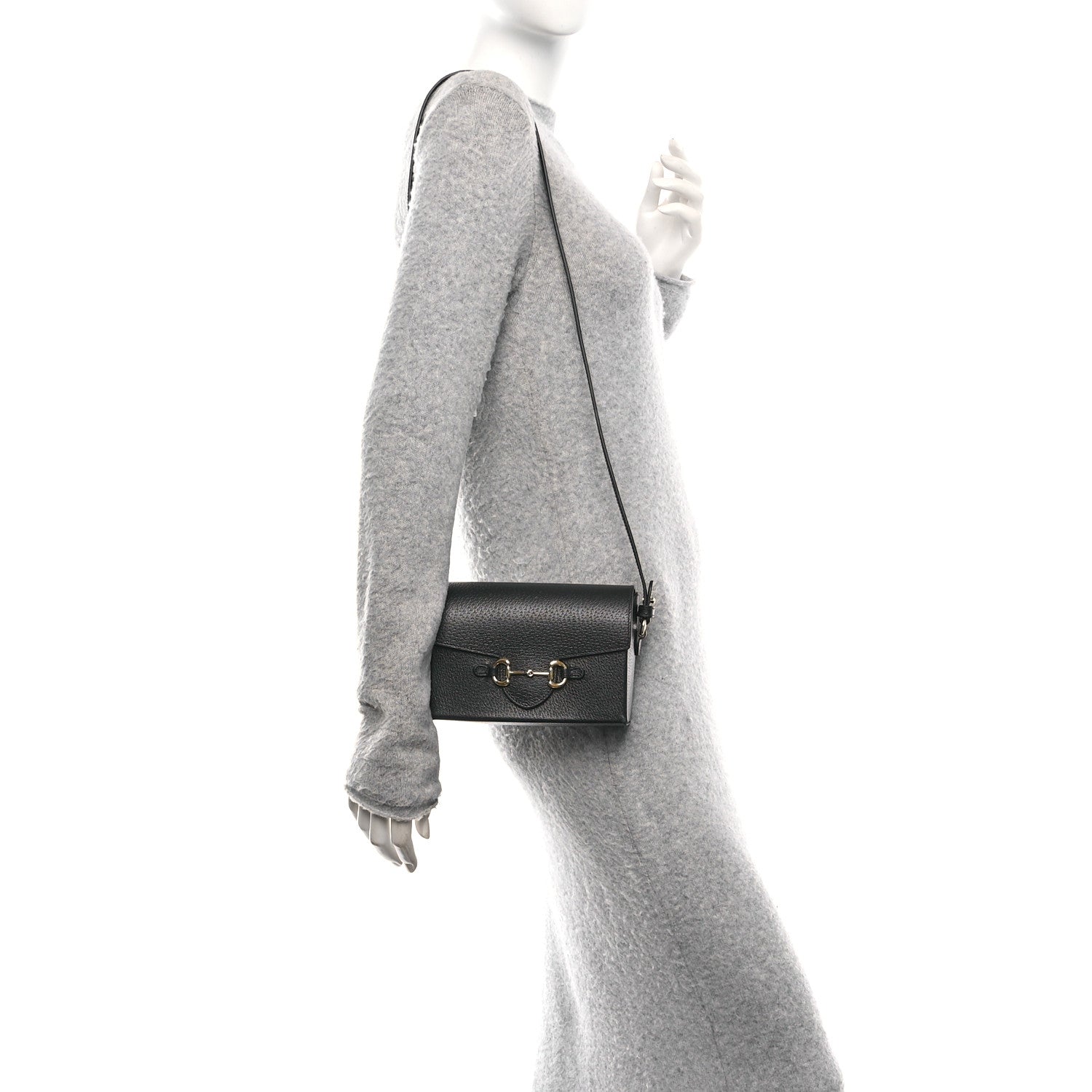 Calfskin Horsebit 1955 Shoulder Bag Black