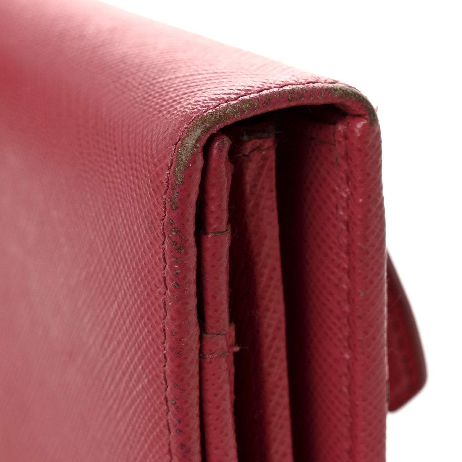 Saffiano Metal Continental Flap Wallet Peonia
