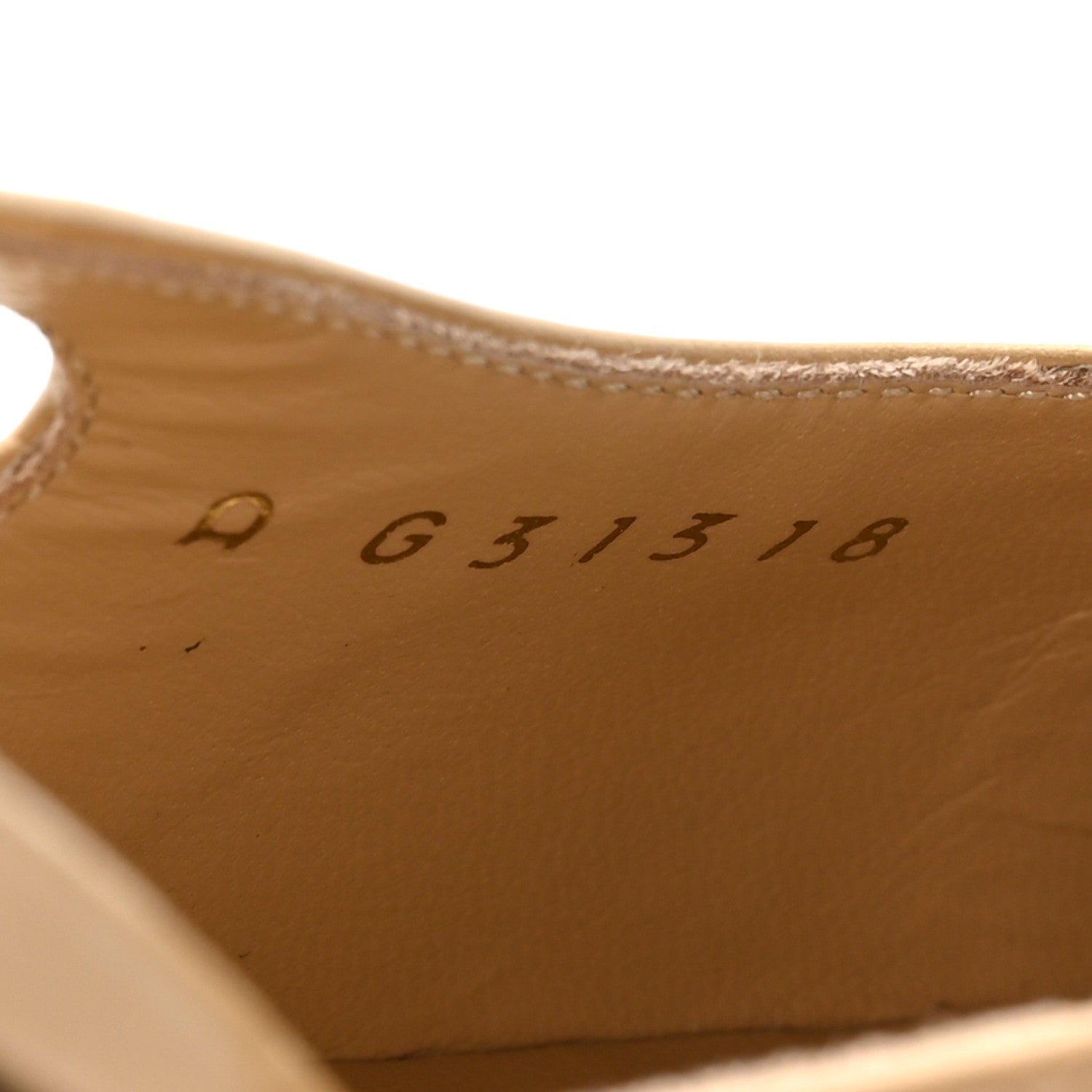 Goatskin Grosgrain Cap Toe CC Slingback Pumps 37.5 Beige Black