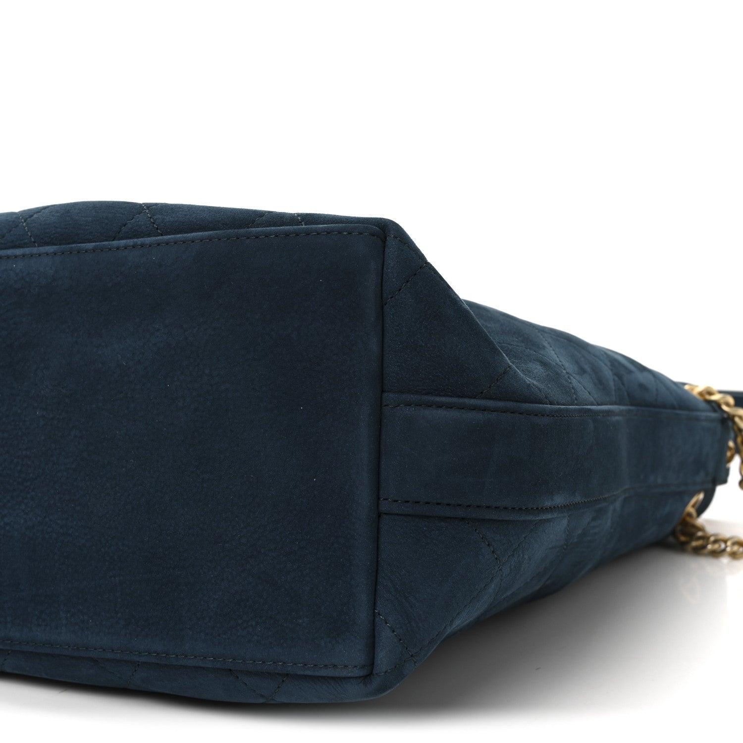 Suede Calfskin Small On My Shoulder Drawstring Bag Blue