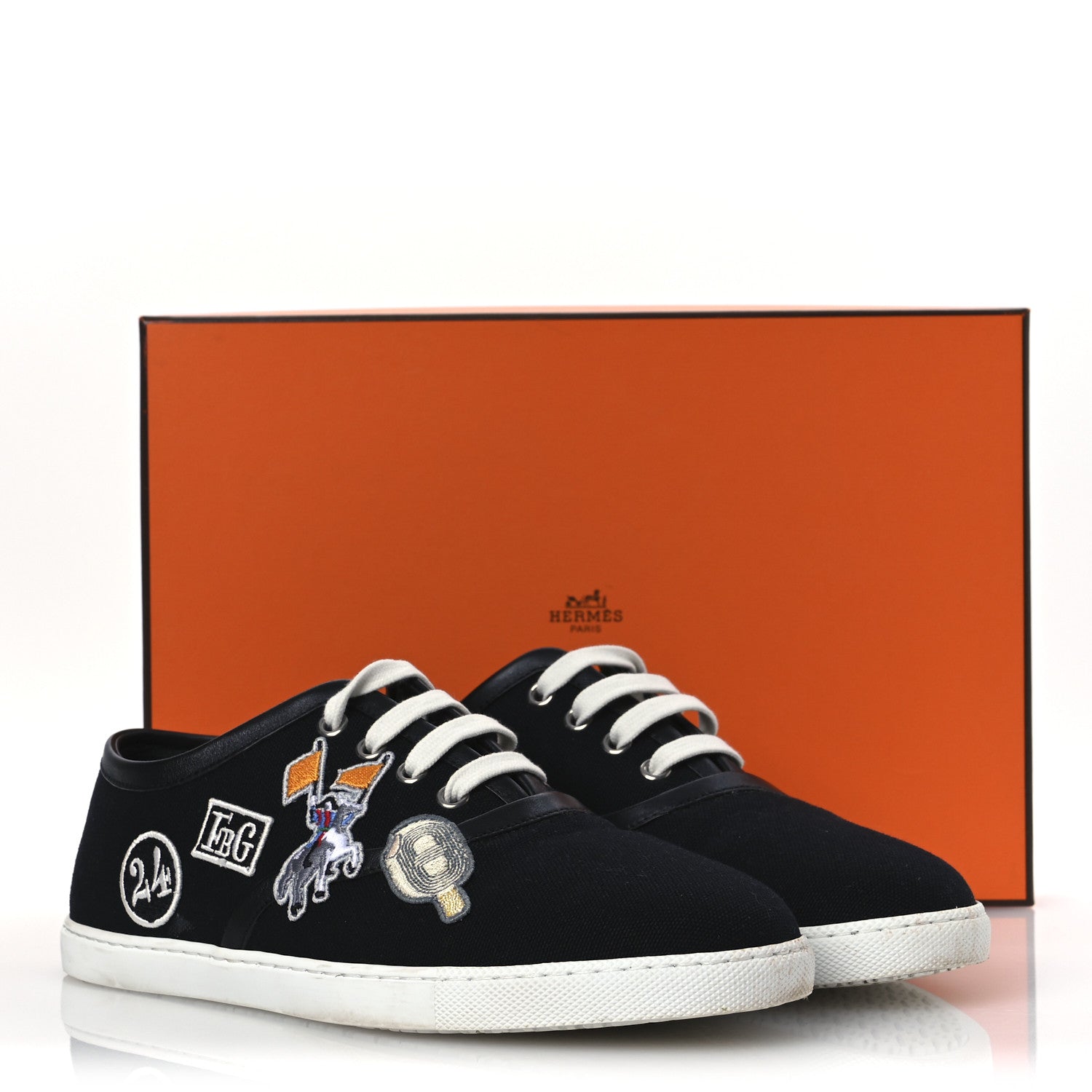 Canvas Embroidered Innocent Sneakers 38 Black