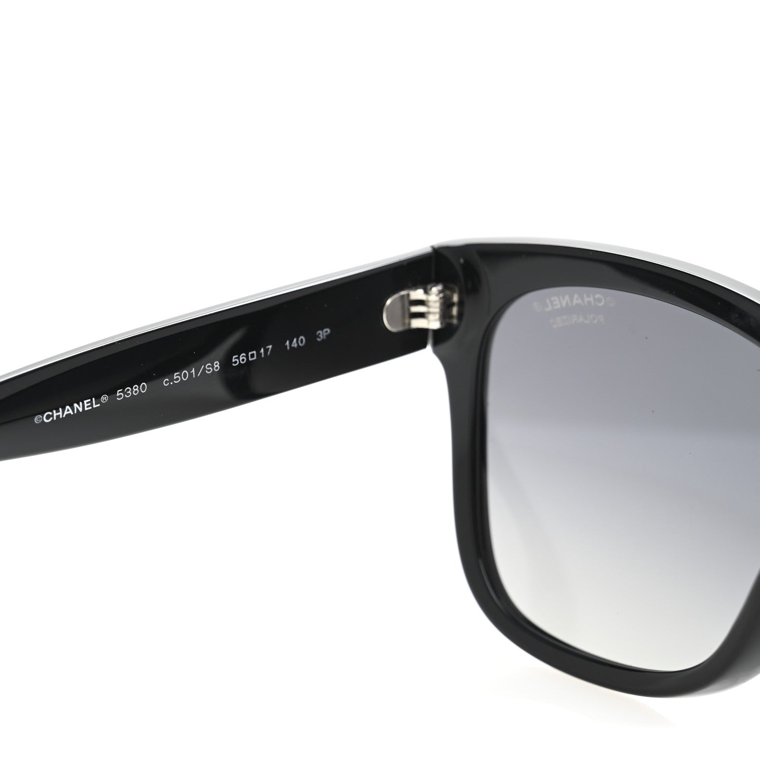 Acetate Polarized Square CC Sunglasses 5380 Black