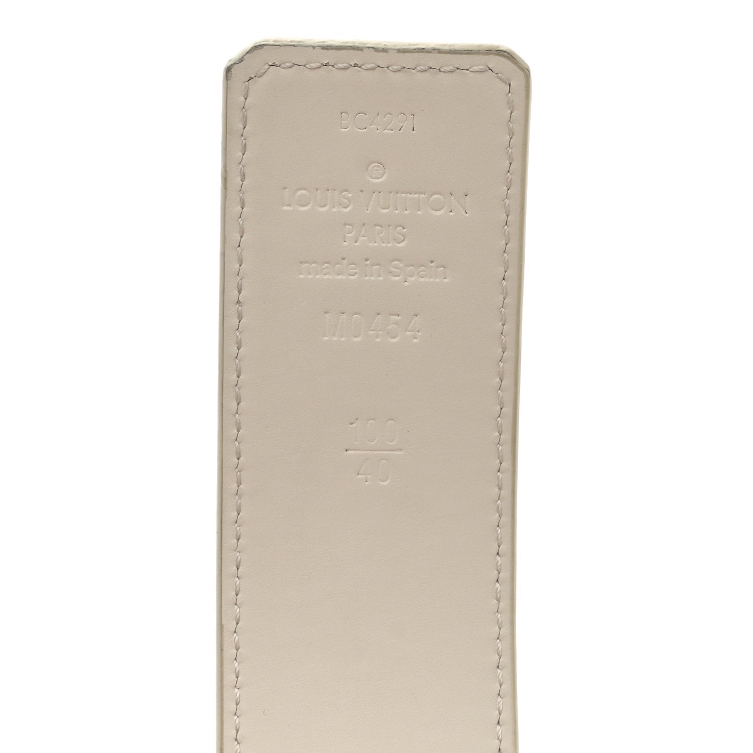 Calfskin Aerogram Belt  100 40 White