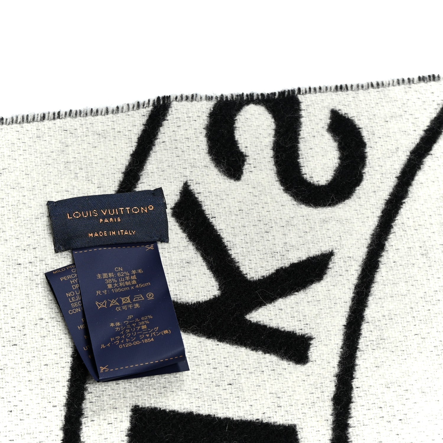 Wool Cashmere Lock And Keys Scarf Black