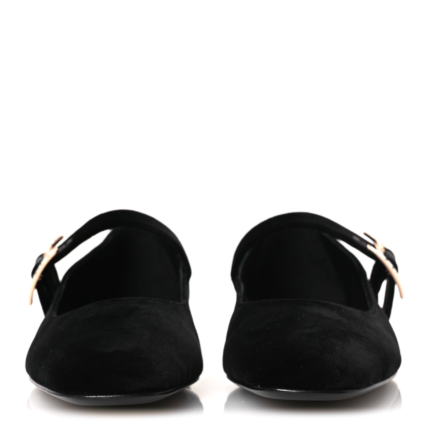 Velvet Crystal Jane Ballet Flats 37 Black