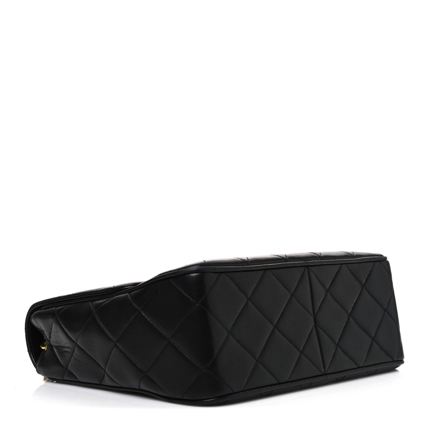 Lambskin Quilted Medium Single Flap Black