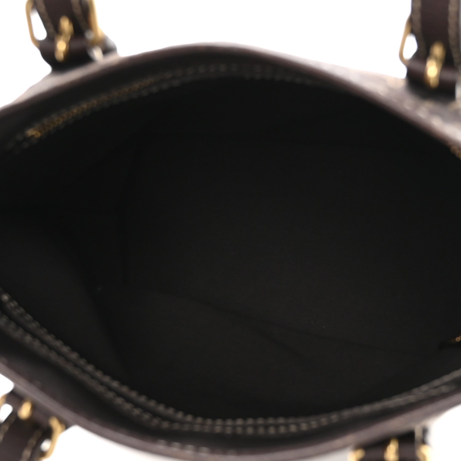 Mini Lin Monogram Bucket Bag Ebene