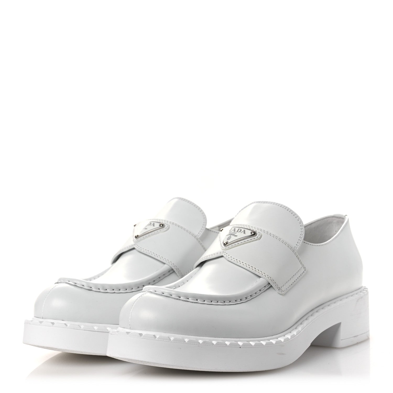 Spazzolato Triangle 50mm Loafers 41 White