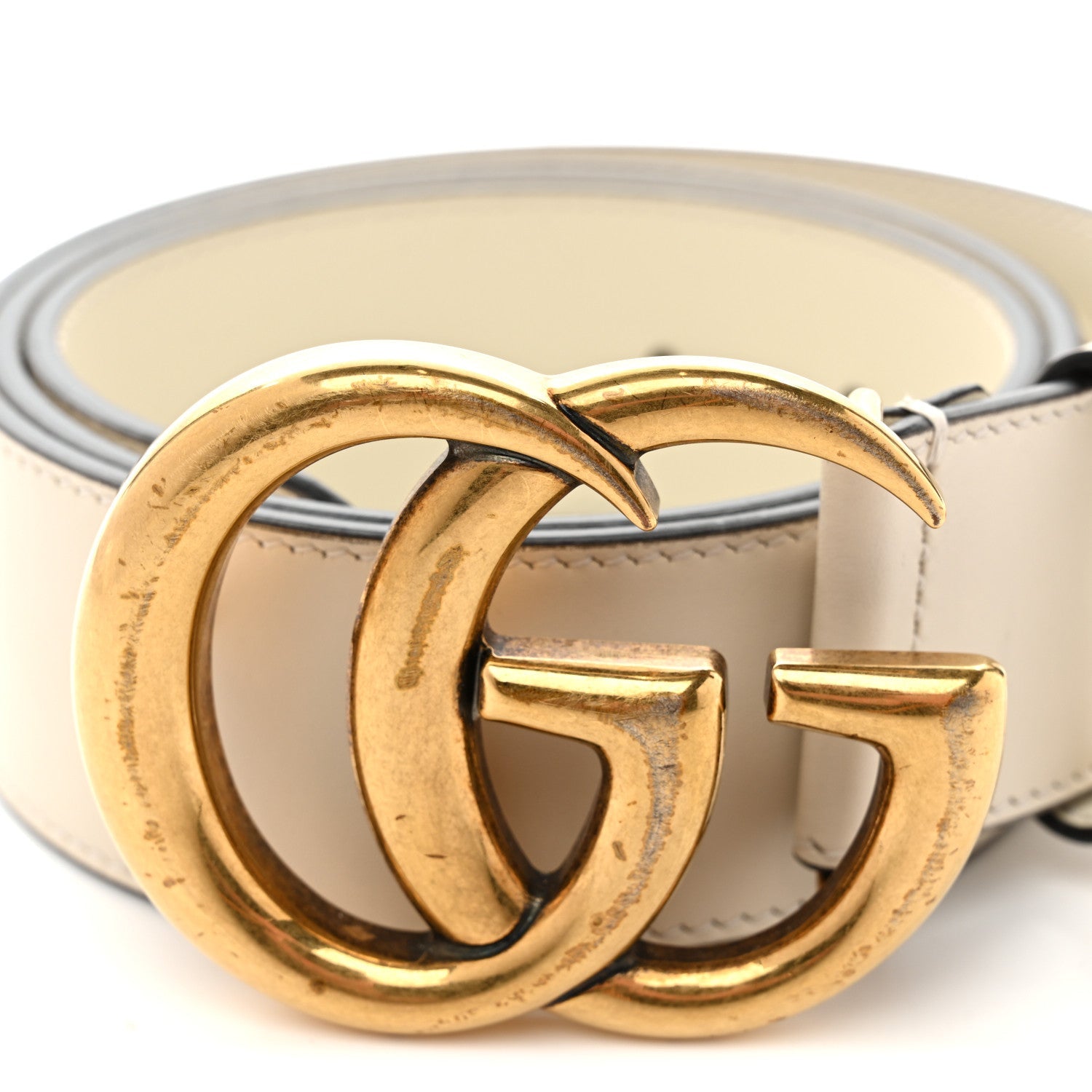 Calfskin Double G 40mm Belt 80 32 Mystic White